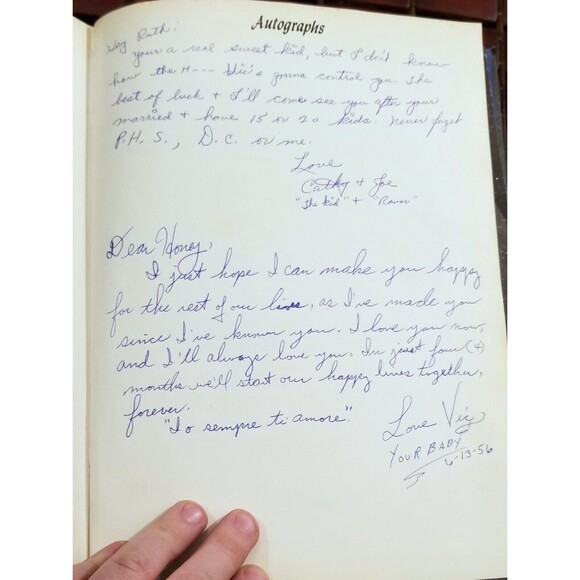 1956 The Breeze Senior Yearbook Many Signatures Pleasantville High School NJ - Picture 6 of 6